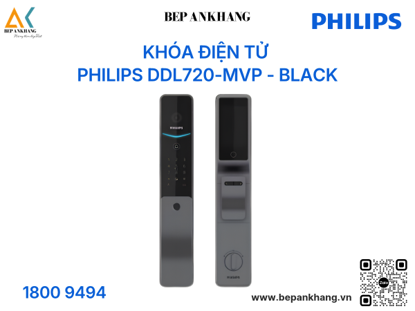 Khóa điện tử PHILIPS DDL720-MVP - Black